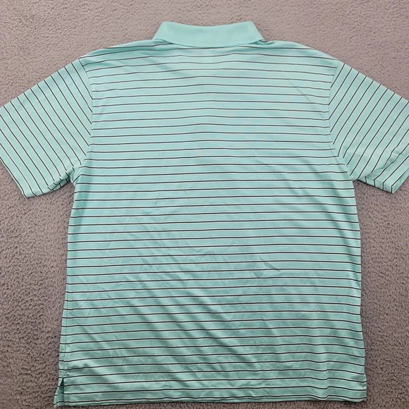 PGA Tour Shirt‎ Mens XXL Green Striped Polo Golf Outdoors Lightweight Casual - Picture 3 of 9